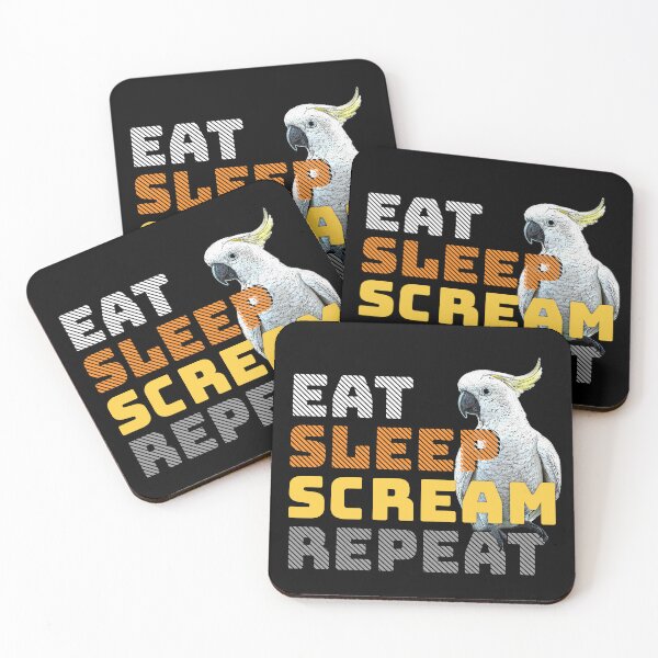 Item preview, Eat Sleep Scream Repeat Cockatoo designed and sold by Alienphysique.