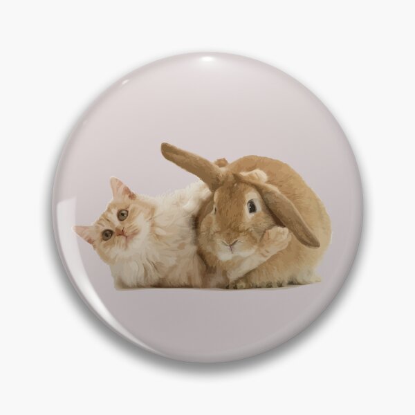Item preview, Cat And Rabbit Playing designed and sold by Mahe-Art.