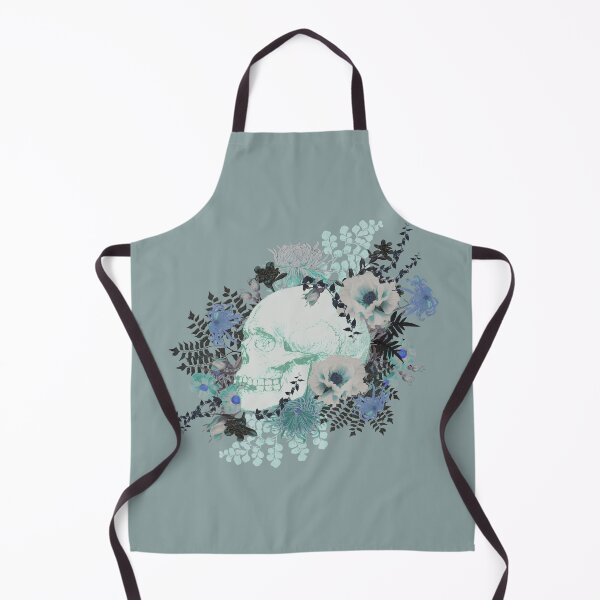 Item preview, Beautiful Vintage Human Skull Illustration, Blue Tones designed and sold by TrulyEpoque.