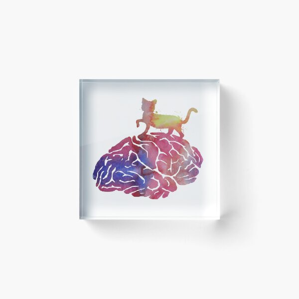 Item preview, A cat walking on a brain designed and sold by TheJollyMarten.