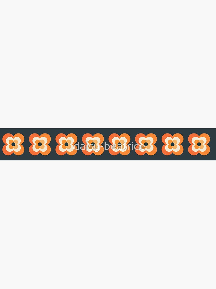 Retro Flowers - Orange and Charcoal by daisy-beatrice