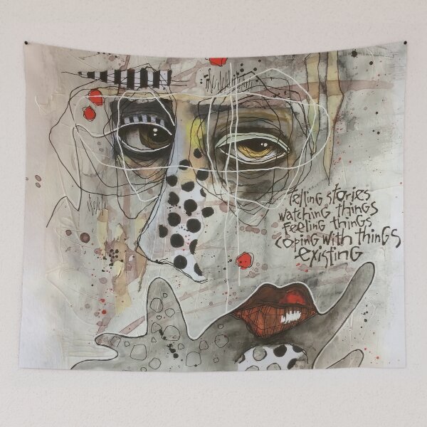 Item preview, The Peace Face Abstract Exhibition designed and sold by OnatahAlgonquin.