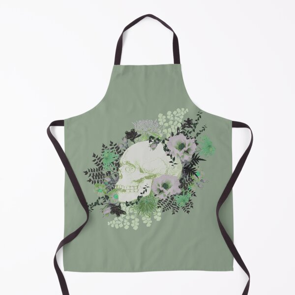 Item preview, Beautiful Vintage Human Skull Illustration, Green Tones designed and sold by TrulyEpoque.