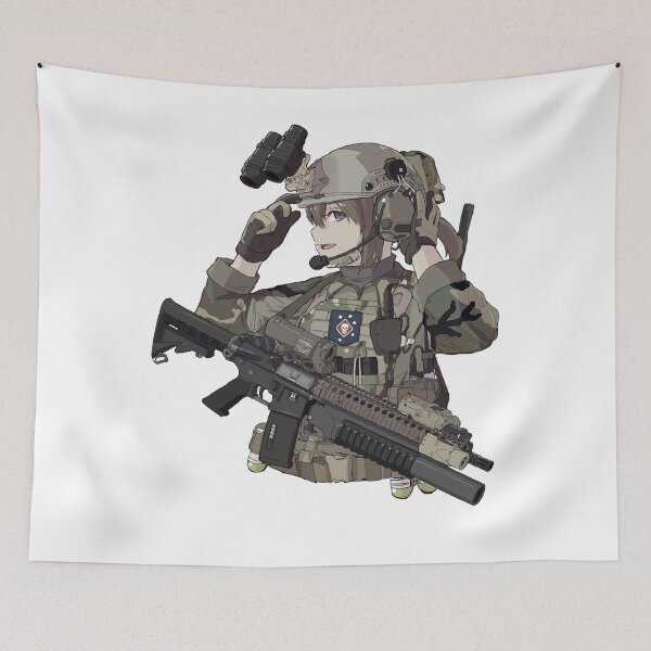 Aperçu de l'œuvre Vintage Art Military Art Fans Anime Cute Gun Special War Étapes simples créée et vendue par MollySpielvogel.
