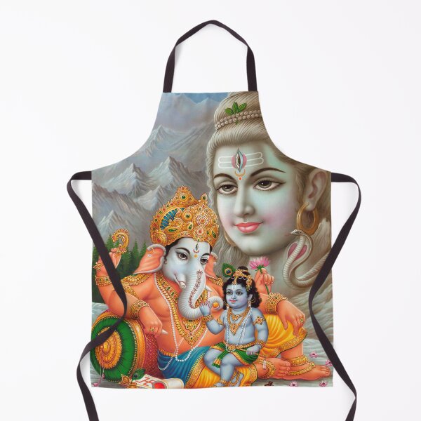 Item preview, Krishna Sitting on the Lap Of Ganesha in Shiva's Abode Mt. Kailash designed and sold by Onodera.