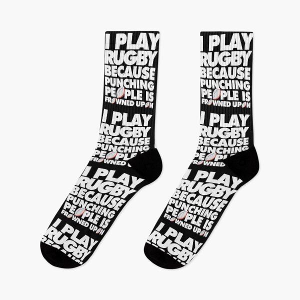 Item preview, I play rugby because punching people is frowned upon Funny Sport Player designed and sold by elhefe.