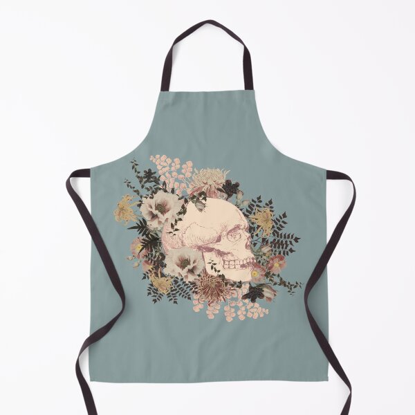 Item preview, Beautiful Vintage Human Skull Illustration, Hint Of Sepia And Powder Blue Tones designed and sold by TrulyEpoque.