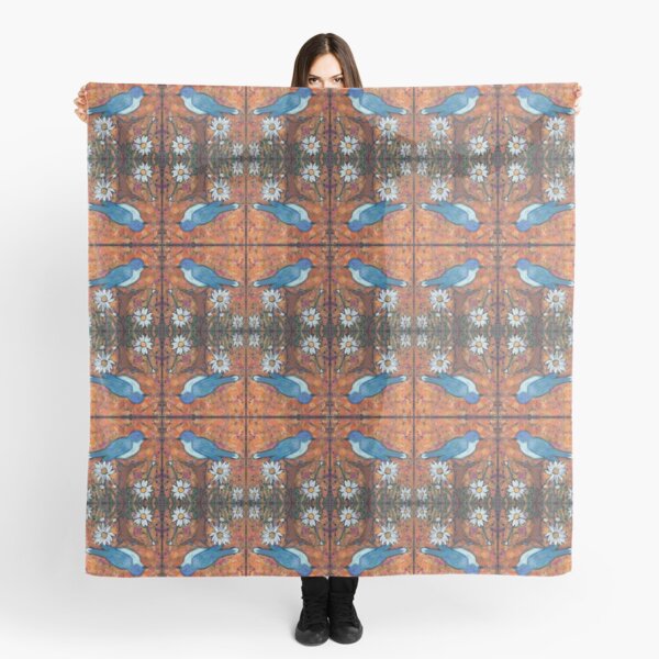 Bluejay Daisy Garden Scarf