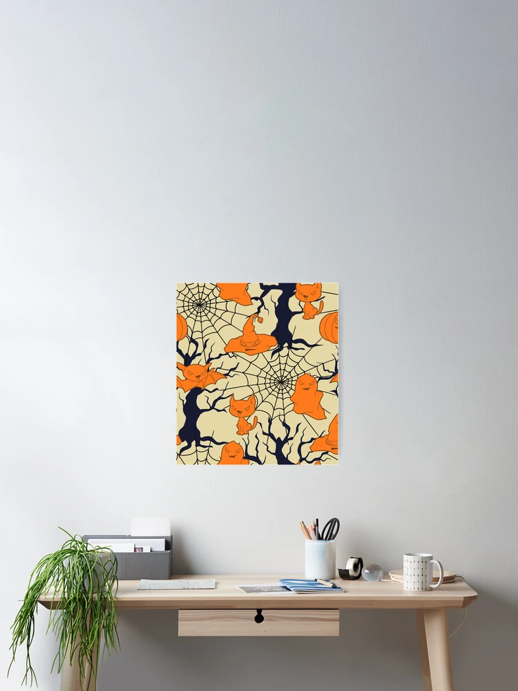 Thumbnail 2 of 3, Poster, Halloween ghost pattern designed and sold by RIXXI HEY CO..
