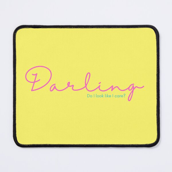 Item preview, Darling, Do I look Like I Care? yellow sarcasm retro vintage quote designed and sold by marie-inks.