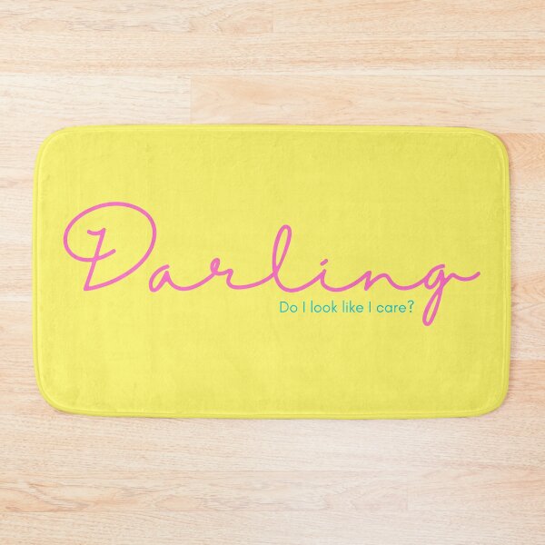 Item preview, Darling, Do I look Like I Care? yellow sarcasm retro vintage quote designed and sold by marie-inks.