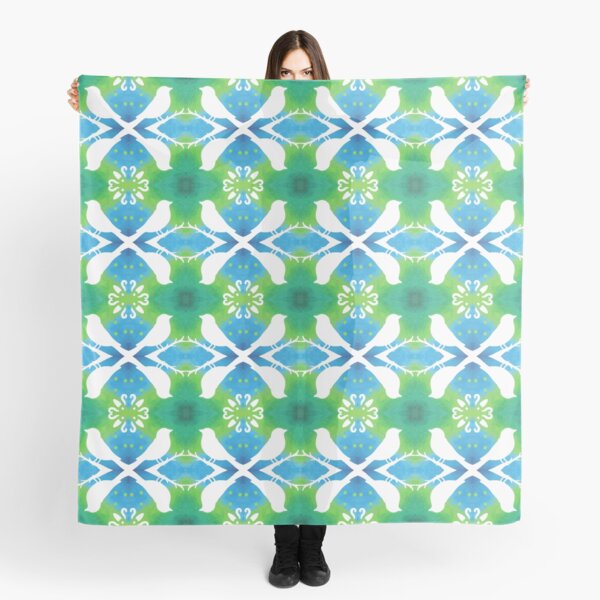 Spring Green Bird Aviary Scarf