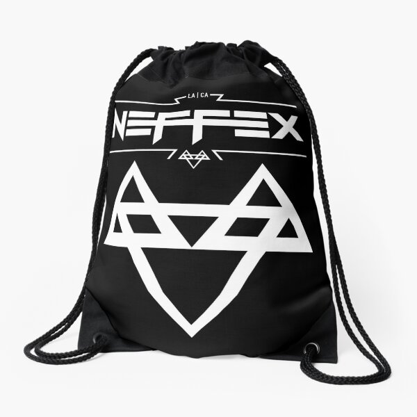 NEFFEX 2 Logo White Drawstring Bag