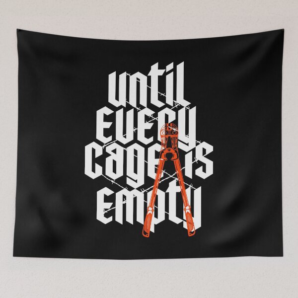 Item preview, UNTIL EVERY CAGE IS EMPTY - Animal Rights Vegan Activism designed and sold by EarthlingTom.