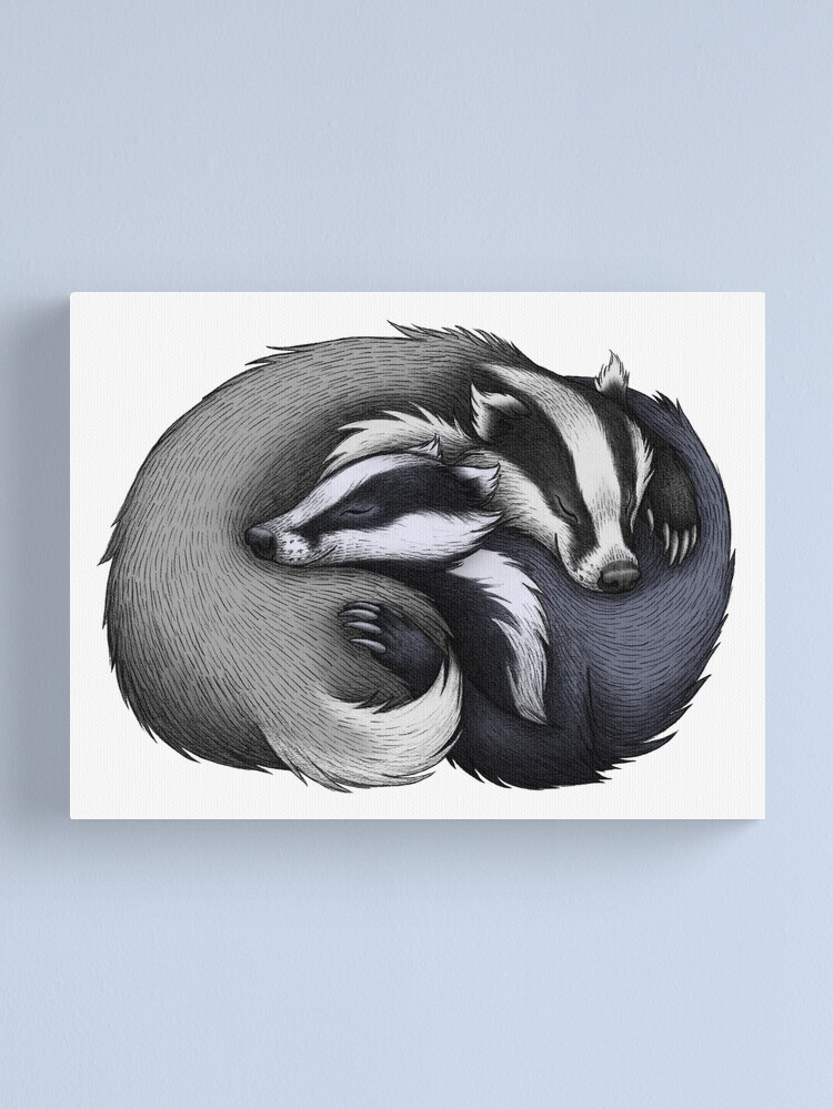 Alternate view of Badger Couple Canvas Print