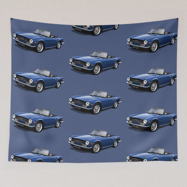 Item preview, Triumph TR6 in dark blue designed and sold by candc-retro.