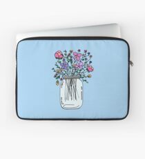 Mason Jar with Flowers Laptop Sleeve