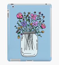 Vinilo o funda para iPad Tarro de masón con flores