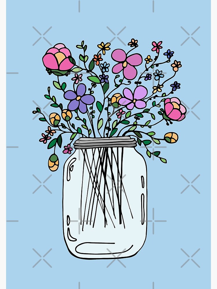Mason Jar with Flowers by mlleruta