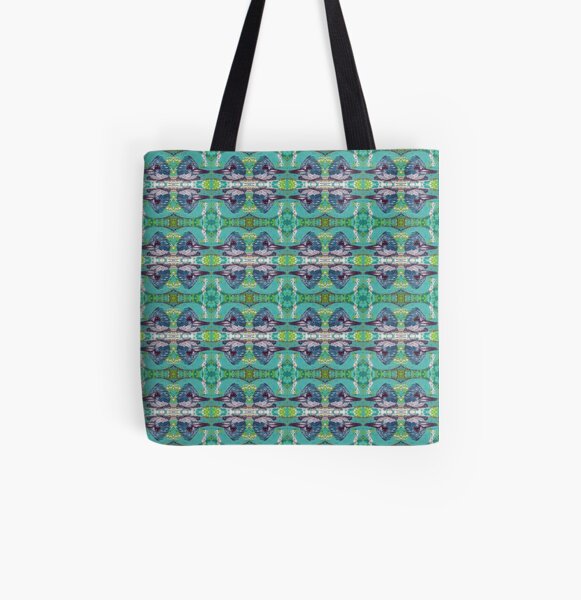 Kingfisher Bird Pattern All Over Print Tote Bag