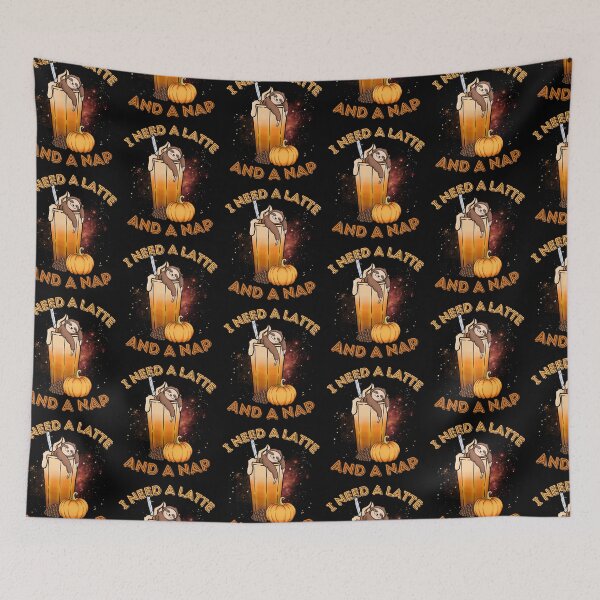 Item preview, I need a latte and a nap, cute sloth fall coffee design designed and sold by reka88.