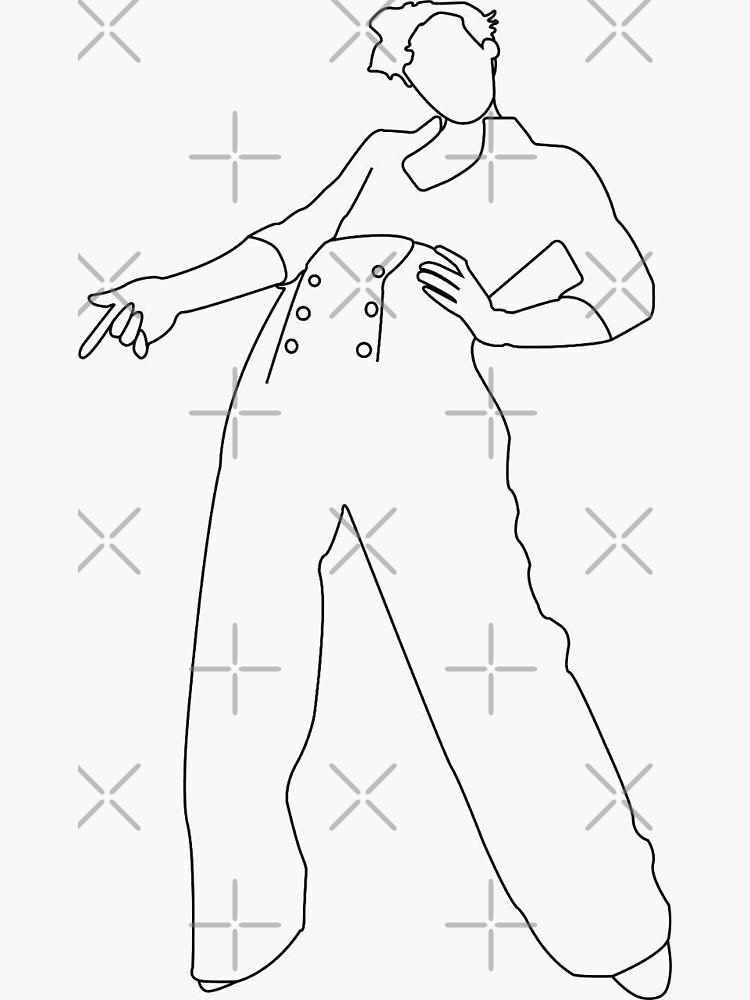 Download Outline Drawing Of Harry Styles Black And White Wallpaper |  Wallpapers.com