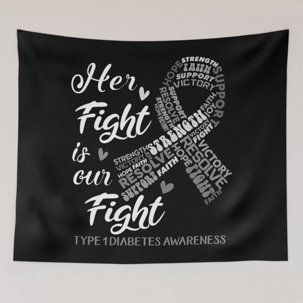Item preview, Type 1 Diabetes Awareness Her Fight is our Fight designed and sold by heckforddewey.
