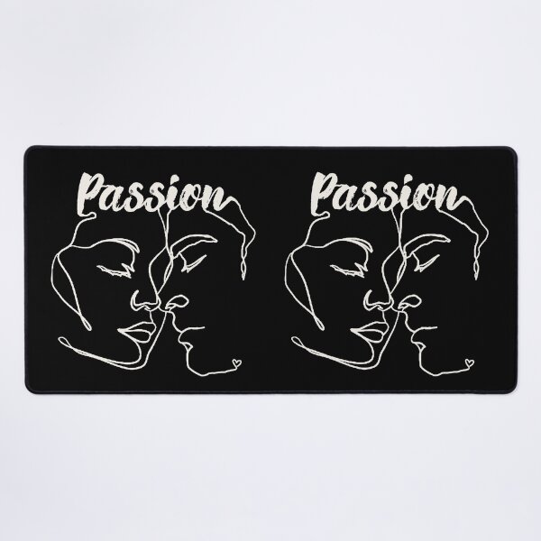 Item preview, White Line Art Couple Almost Kissing, Passion designed and sold by TrulyEpoque.