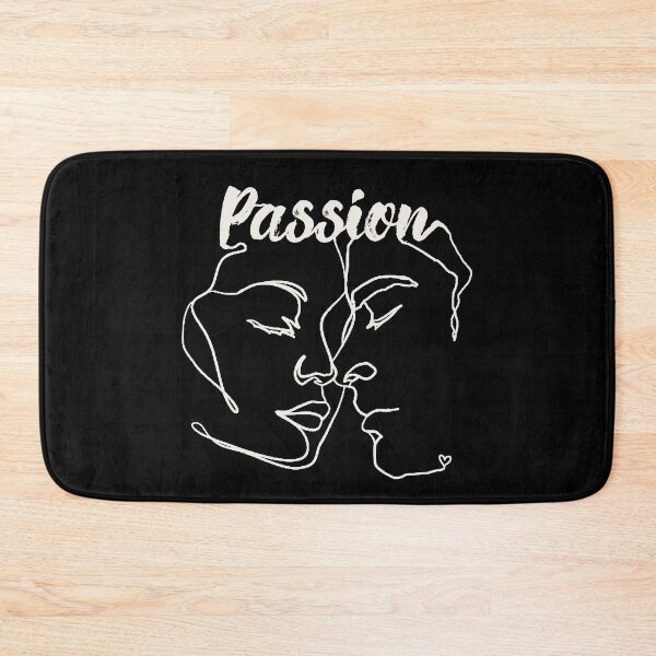 Item preview, White Line Art Couple Almost Kissing, Passion designed and sold by TrulyEpoque.
