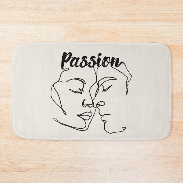 Item preview, Black Line Art Couple Almost Kissing, Passion designed and sold by TrulyEpoque.