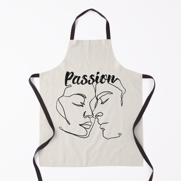 Item preview, Black Line Art Couple Almost Kissing, Passion designed and sold by TrulyEpoque.