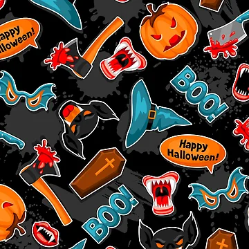 Artwork thumbnail, Happy halloween Pattern by RIXXI HEY CO.