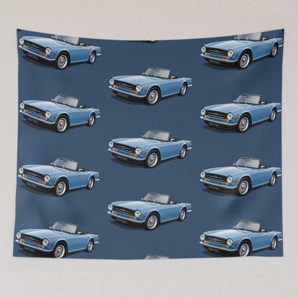 Item preview, Triumph TR6 in light blue designed and sold by candc-retro.
