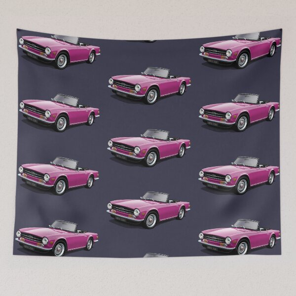 Item preview, Triumph TR6 in magenta designed and sold by candc-retro.