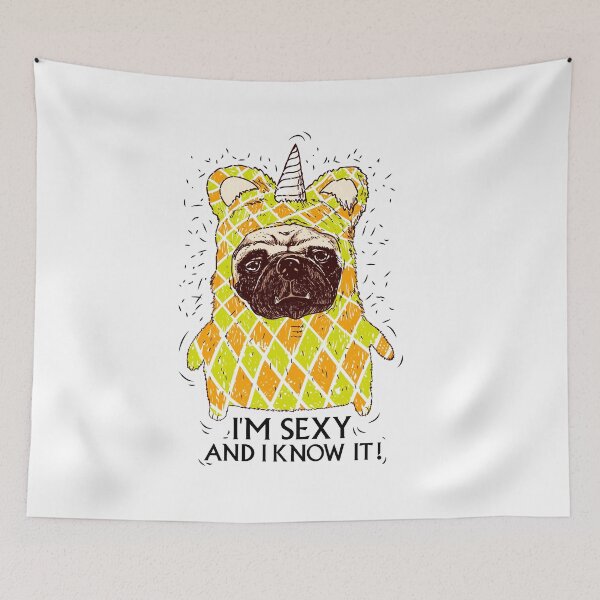 Item preview, I am sexy and I know it, Dog, Dogs, animal, animals, Unicorn, gift, gifts, t-shirt, mug, cup designed and sold by Elshan Ilyasov.