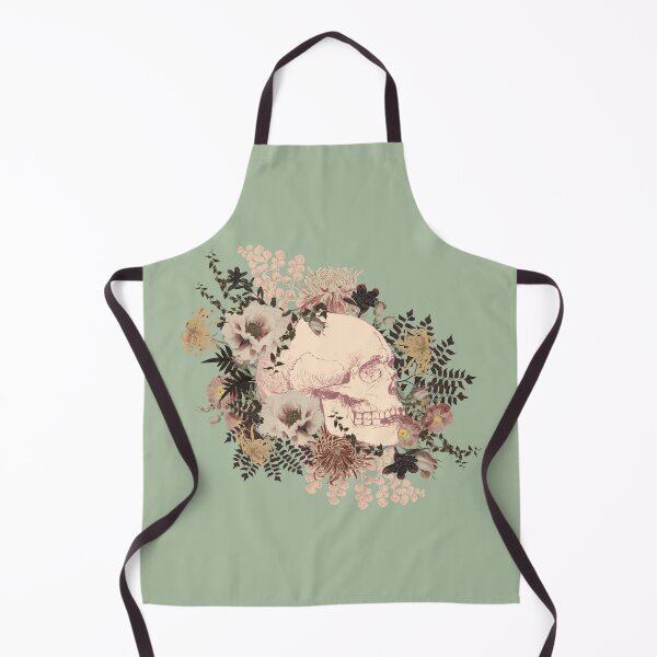 Item preview, Beautiful Vintage Human Skull Illustration, Powder Green Tones designed and sold by TrulyEpoque.