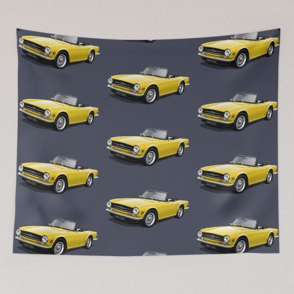 Item preview, Triumph TR6 in yellow designed and sold by candc-retro.