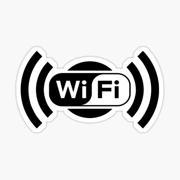 Wireless Logo Decal Icon WI FI Internet Sign Sticker for Sale by  DoggoTankardoff