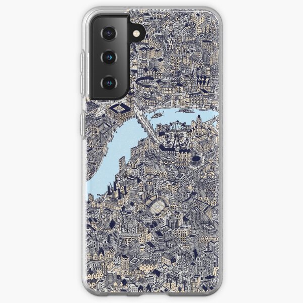 London Map Drawing color Samsung Galaxy Soft Case