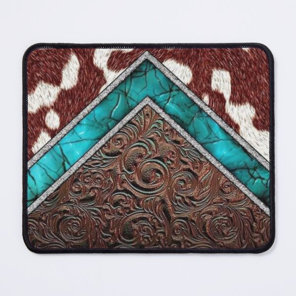 Item preview, Cow print turquoise leather  designed and sold by Dana  Burke.