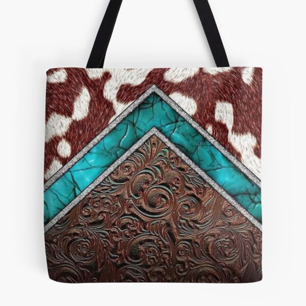Item preview, Cow print turquoise leather  designed and sold by Dana  Burke.