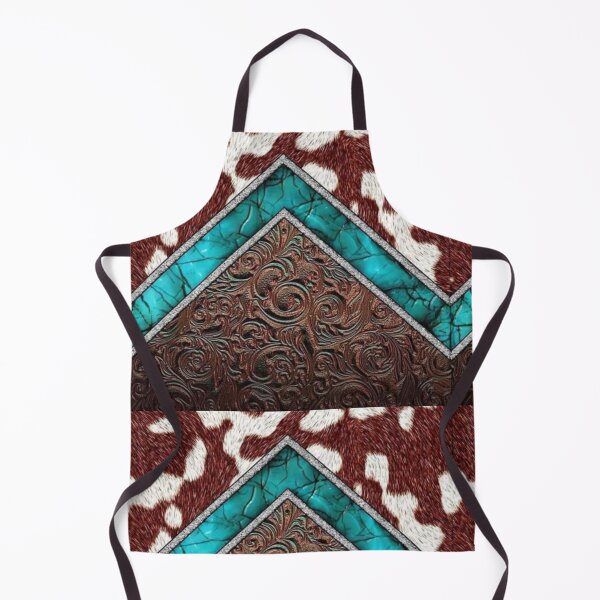 Item preview, Cow print turquoise leather designed and sold by Dana Burke.