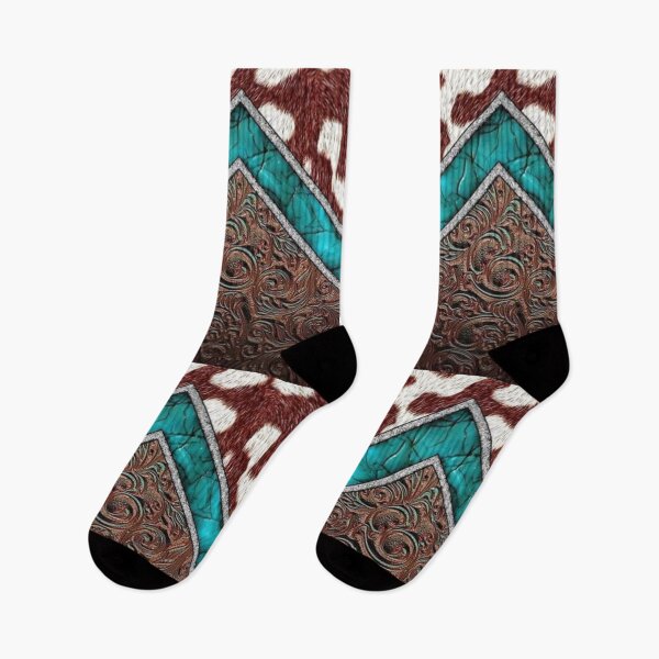 Item preview, Cow print turquoise leather  designed and sold by Dana  Burke.