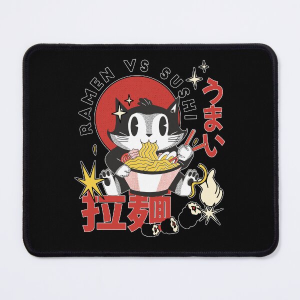 Item preview, Kawaii Ramen Cat Japanese Neko Noodle Retro Anime designed and sold by MrEddie10.