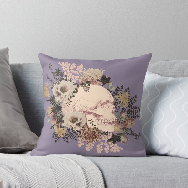 Item preview, Beautiful Vintage Human Skull Illustration, Powder Purple Lilac Tones designed and sold by TrulyEpoque.
