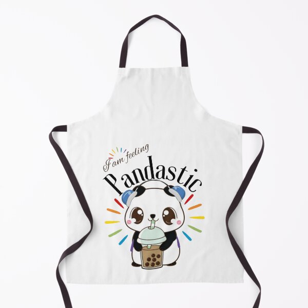 Item preview, I am Feeling Pandastic with Panda Relaxing Drinking Boba designed and sold by blackpanpan.