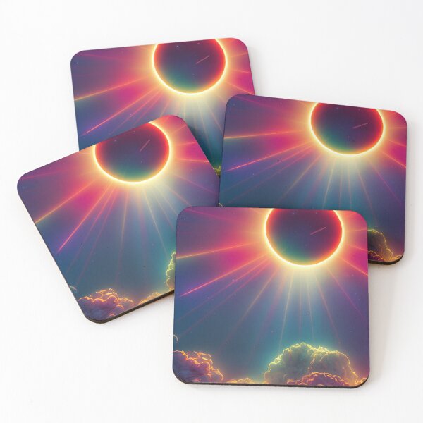 Item preview, Solar eclipse with rainbow colors designed and sold by PM-Artistic.