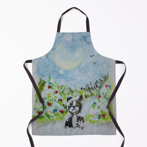 Item preview, Black and White French Bulldog Christmas designed and sold by Anastasia Post.