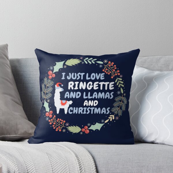 Item preview, I JUST LOVE RINGETTE AND LLAMAS AND CHRISTMAS designed and sold by dacdibac.