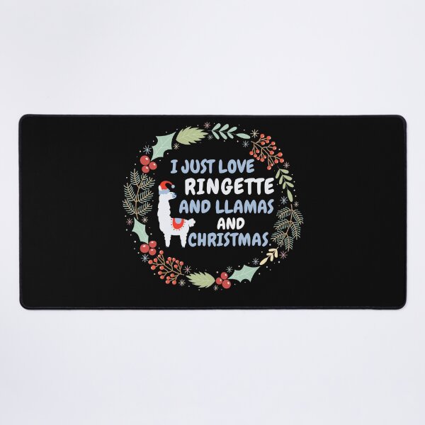 Item preview, I JUST LOVE RINGETTE AND LLAMAS AND CHRISTMAS designed and sold by dacdibac.